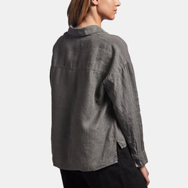 Canvas Linen Boxy Shirt In Artichoke | James Perse Los Angeles