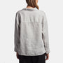 Canvas Linen Boxy Shirt In Silver | James Perse Los Angeles