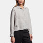 Canvas Linen Boxy Shirt In Silver | James Perse Los Angeles