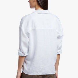 Canvas Linen Boxy Shirt In White | James Perse Los Angeles