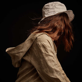 Lightweight Linen Hooded Tunic - Mineral Pigment | James Perse Los Angeles