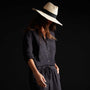 Linen Lounge Shirt in French Navy Pigment | James Perse Los Angeles
