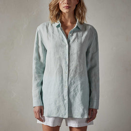 Lightweight Linen Shirt in Ocean Spray Pigment | James Perse Los Angeles 
