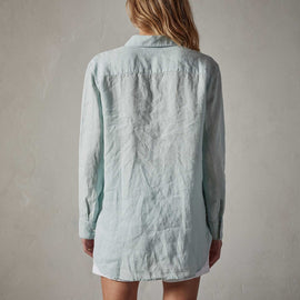 Lightweight Linen Shirt in Ocean Spray Pigment | James Perse Los Angeles 