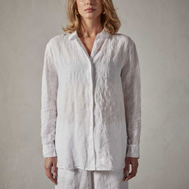 Lightweight Linen Shirt in White | James Perse Los Angeles 