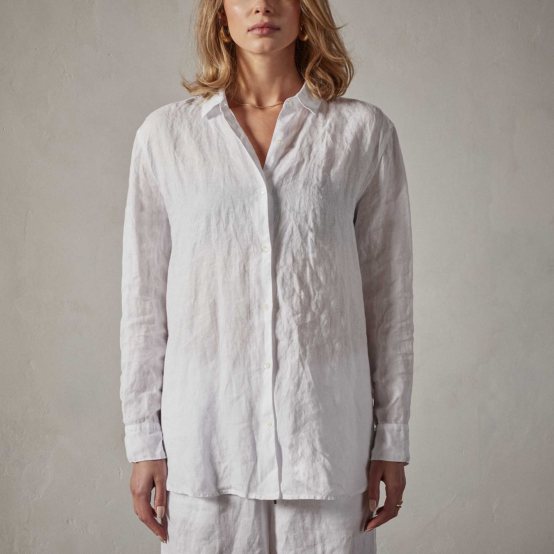 Lightweight Linen Shirt - White