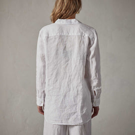 Lightweight Linen Shirt in White | James Perse Los Angeles 