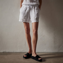 Lightweight Linen Short in White | James Perse Los Angeles