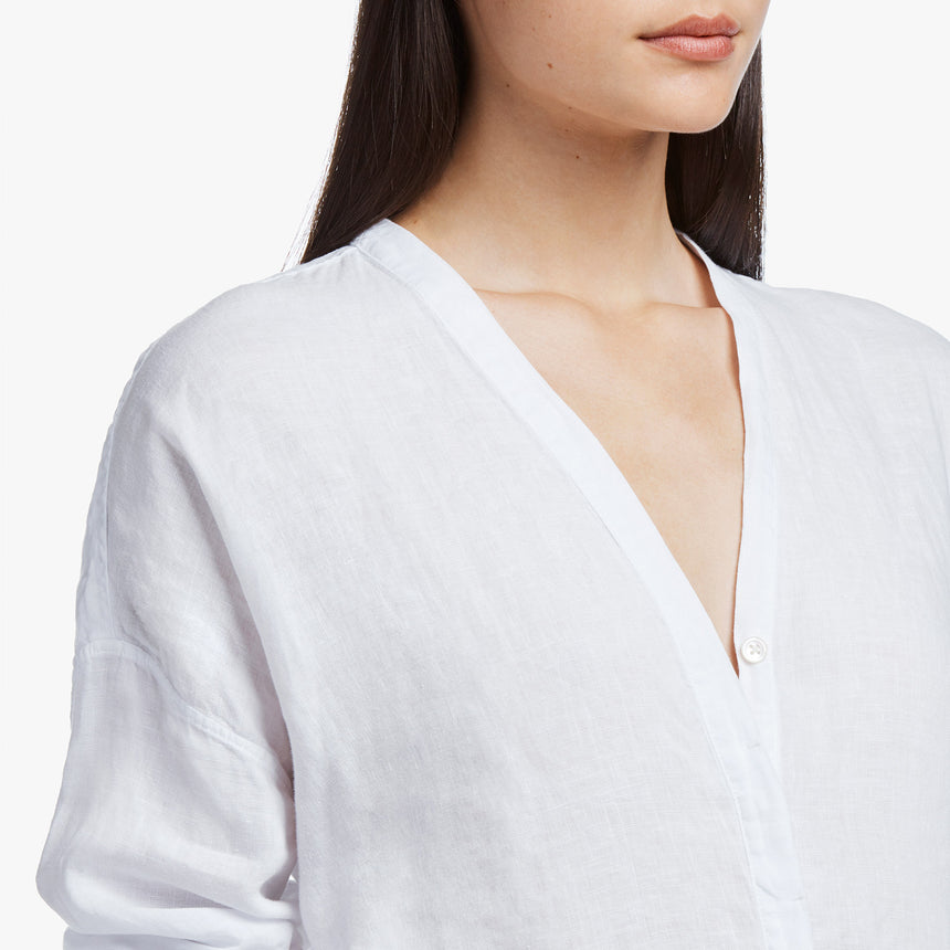 Canvas Linen Jumper In White | James Perse Los Angeles