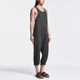 Linen Racerback Romper - Carbon Pigment | James Perse Los Angeles