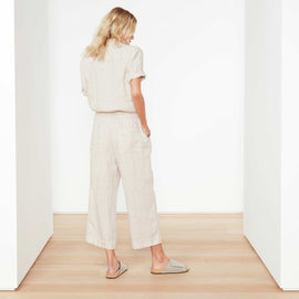 Lightweight Linen Jumper In Driftwood | James Perse Los Angeles