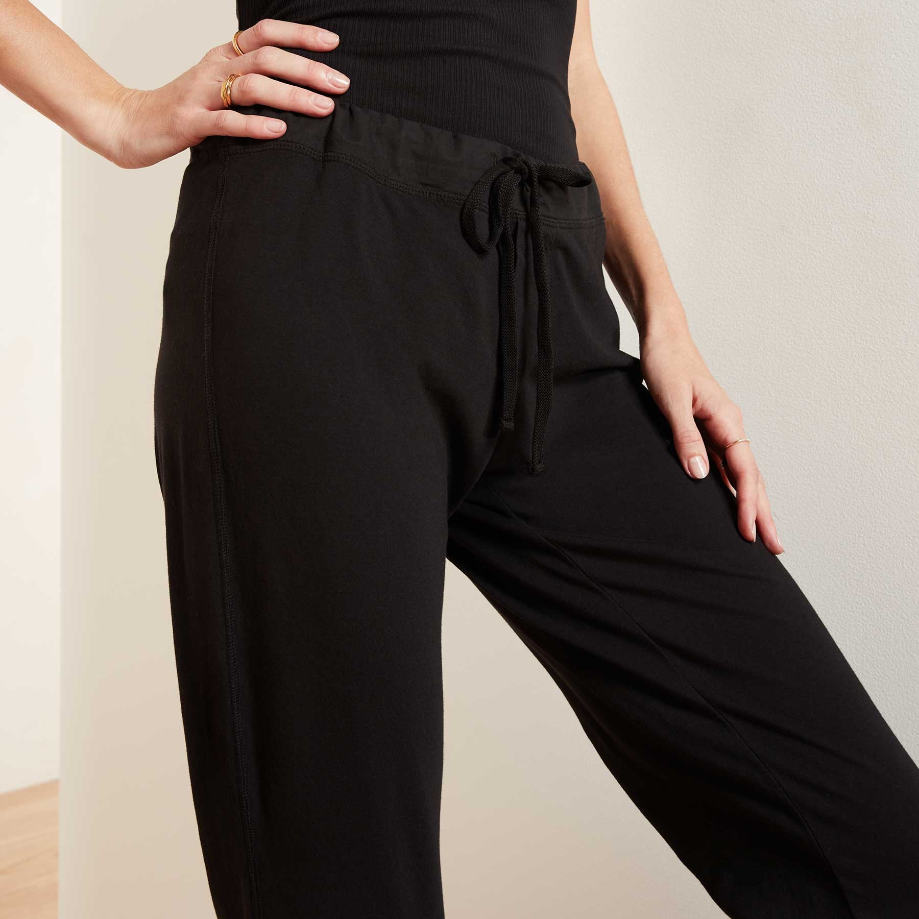 Knit Jersey Pajama Pant - Black | James Perse Los Angeles