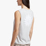Embroidered Lotus Vintage Tank In Silver/White | James Perse Los Angeles