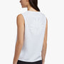 Embroidered Lotus Vintage Tank In White/White | James Perse Los Angeles