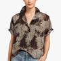 Palm Print Shirt In Platinum | James Perse Los Angeles