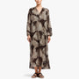 Palm Print Maxi Shirt Dress In Platinum | James Perse Los Angeles