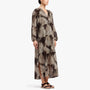 Palm Print Maxi Shirt Dress In Platinum | James Perse Los Angeles