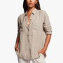 Linen Pocket Shirt In Dapple | James Perse Los Angeles