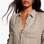 Linen Pocket Shirt In Dapple | James Perse Los Angeles