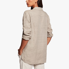 Linen Pocket Shirt In Dapple | James Perse Los Angeles