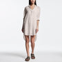 Linen Shirt Dress In Driftwood | James Perse Los Angeles