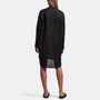 Linen Military Shirt Dress In Black | James Perse Los Angeles