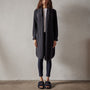 Rib Shawl Open Cardigan in Black | James Perse Los Angeles