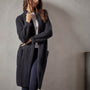Rib Shawl Open Cardigan in Black | James Perse Los Angeles