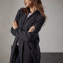 Rib Shawl Open Cardigan in Black | James Perse Los Angeles