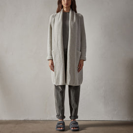 Rib Shawl Open Cardigan in Mist | James Perse Los Angeles