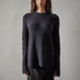 Rib Raglan Crew Sweater in Black | James Perse Los Angeles