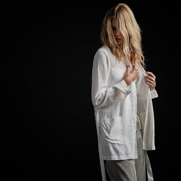 Lounge Robe in Off White | James Perse Los Angeles