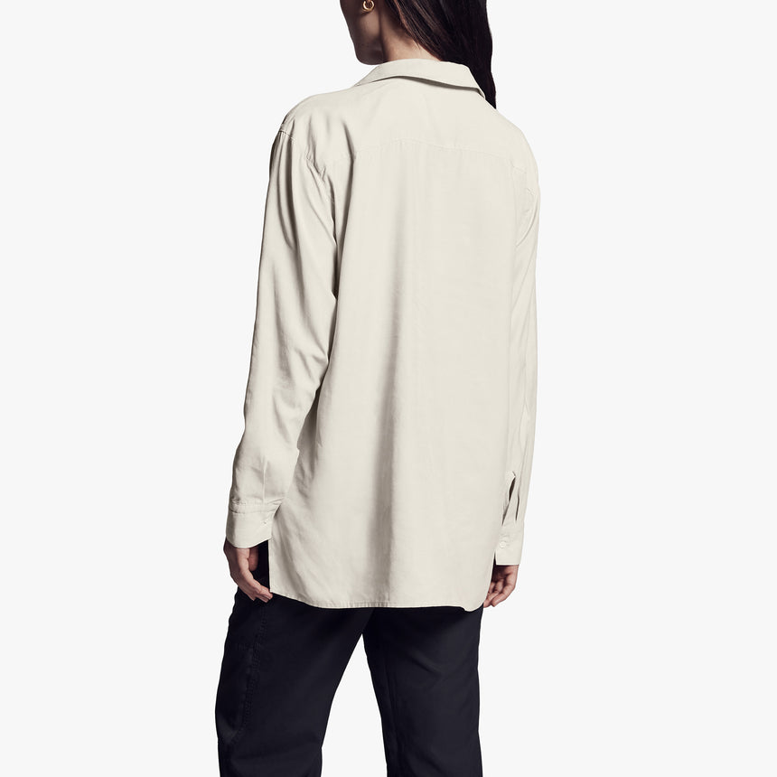 Micro Suede Shirt In Alabaster | James Perse Los Angeles