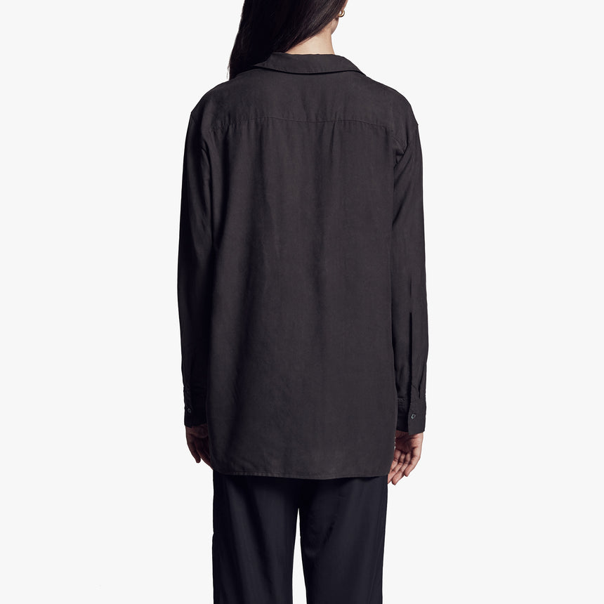 Micro Suede Shirt In Carbon | James Perse Los Angeles