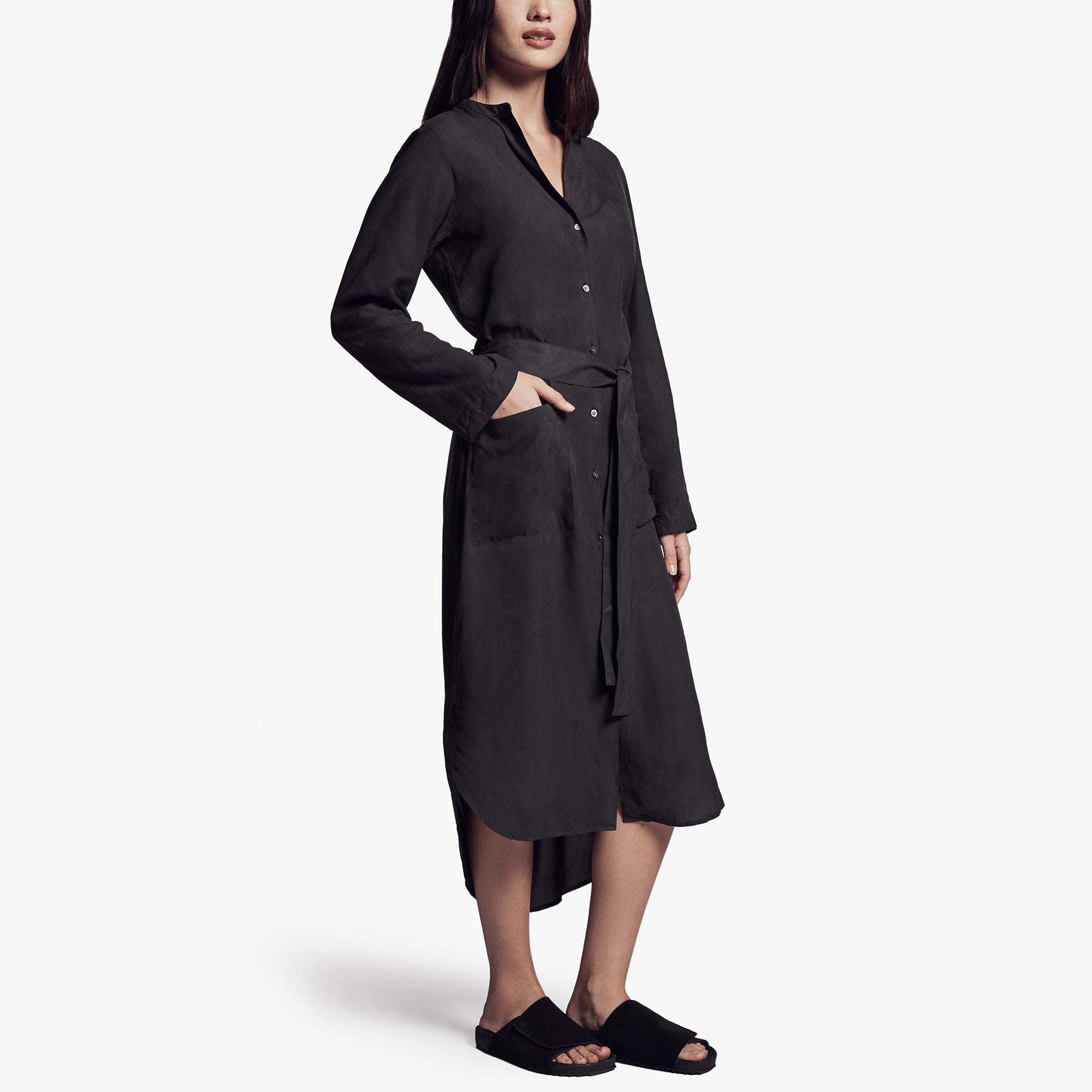 Tie Waist Shirt Dress