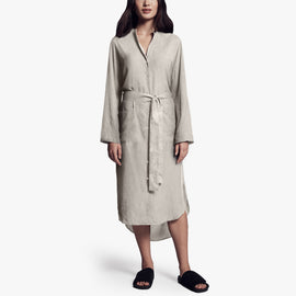 Tie Waist Shirt Dress In Silver | James Perse Los Angeles