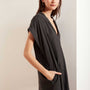 Micro Suede Relaxed Hooded Dress - Carbon | James Perse Los Angeles
