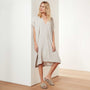 Micro Suede Relaxed Hooded Dress - Silver | James Perse Los Angeles