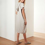 Micro Suede Relaxed Hooded Dress - Silver | James Perse Los Angeles