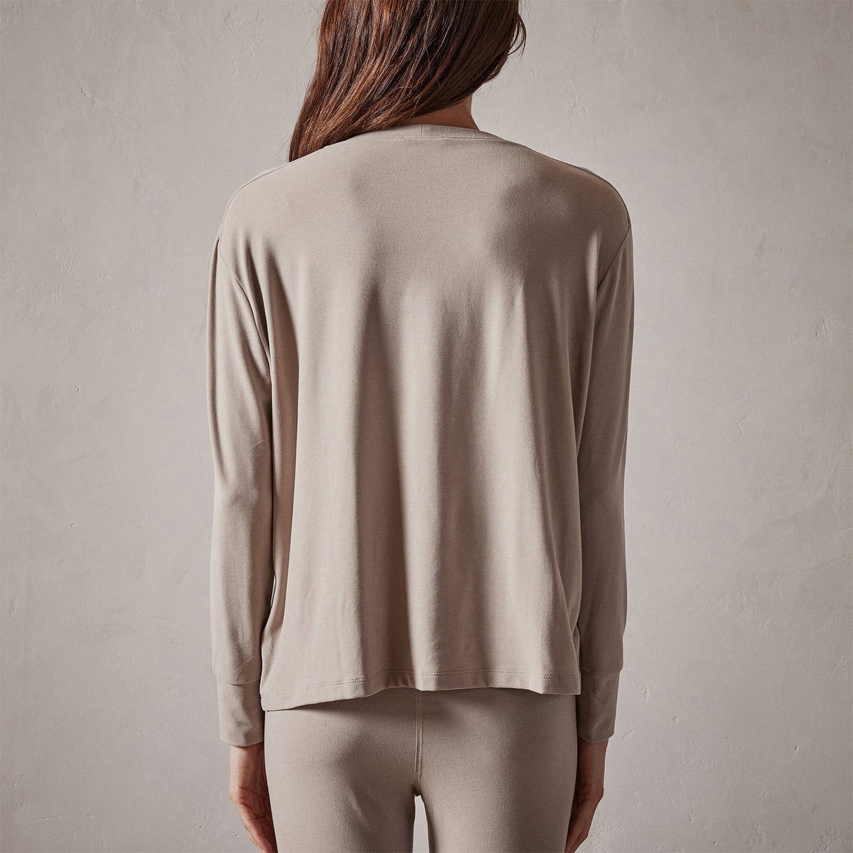 Drop Shoulder Lounge Sweatshirt in Dapple | James Perse Los Angeles