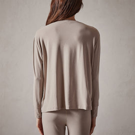 Drop Shoulder Lounge Sweatshirt in Dapple | James Perse Los Angeles