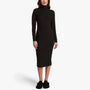 Micro Sueded Turtleneck Dress In Black | James Perse Los Angeles