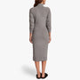 Micro Sueded Turtleneck Dress In Heather Grey | James Perse Los Angeles