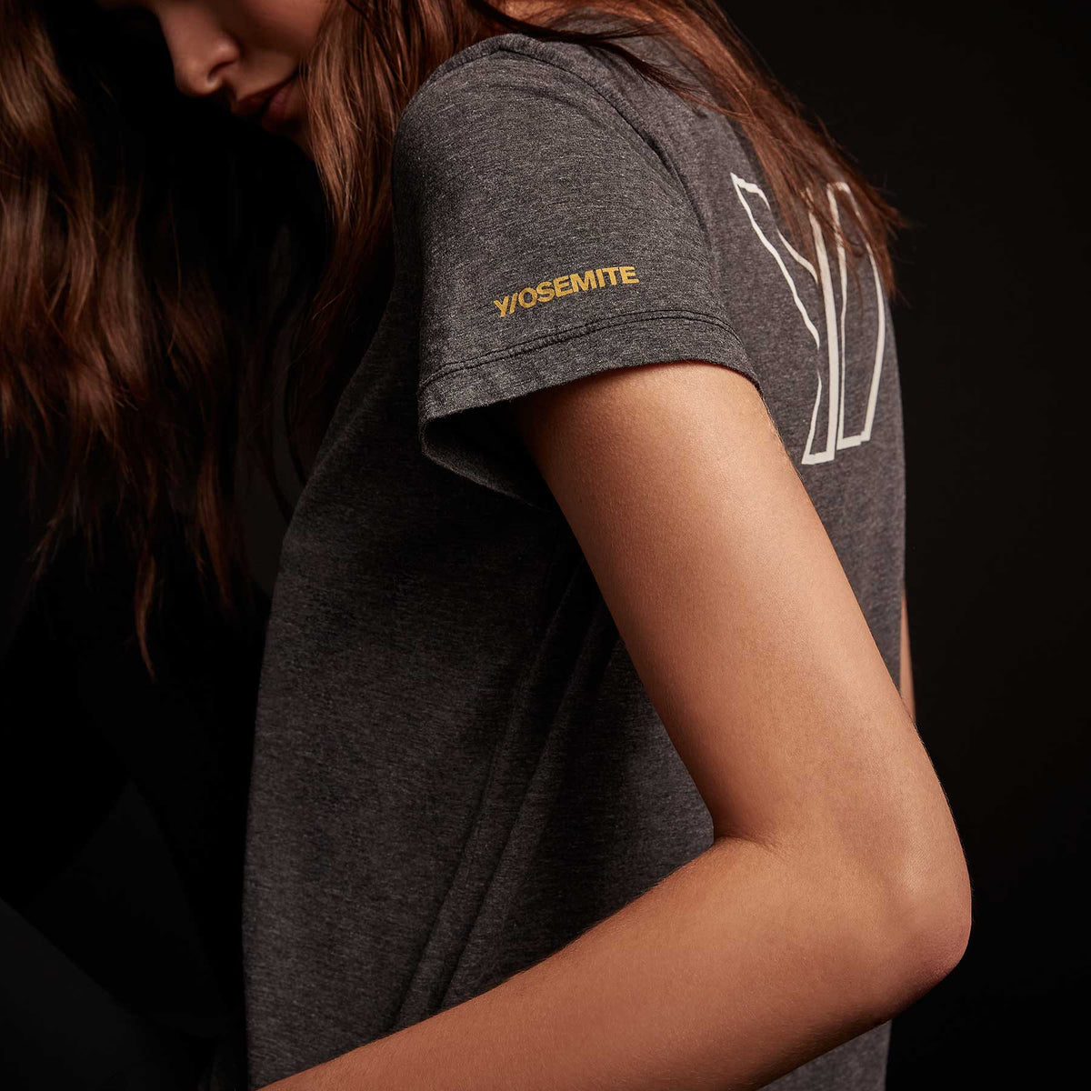 Y/OSEMITE Melange Jersey Tee - Black | James Perse Los Angeles