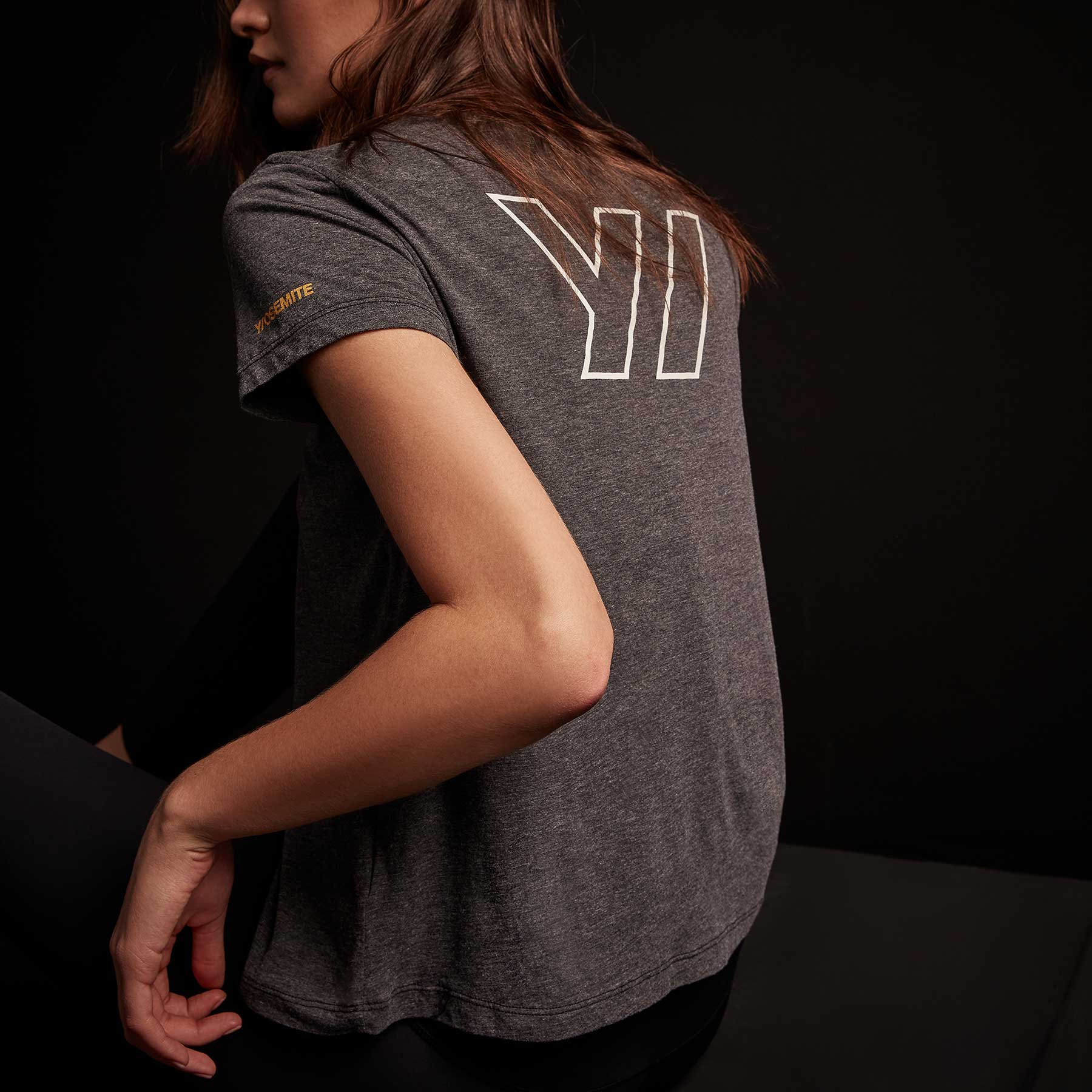 Y/OSEMITE Melange Jersey Tee - Black | James Perse Los Angeles