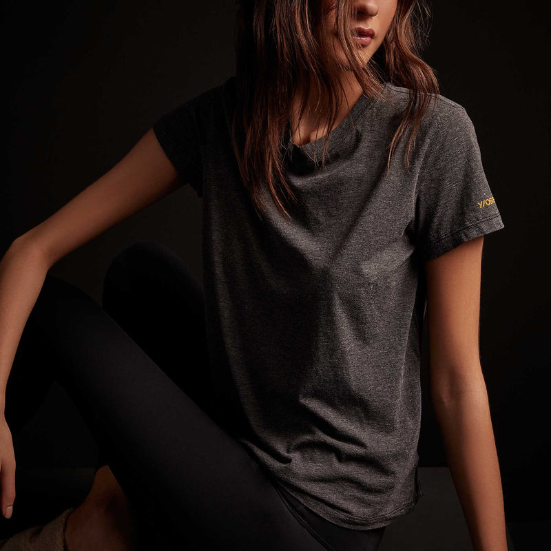 Y/OSEMITE Melange Jersey Tee - Black | James Perse Los Angeles