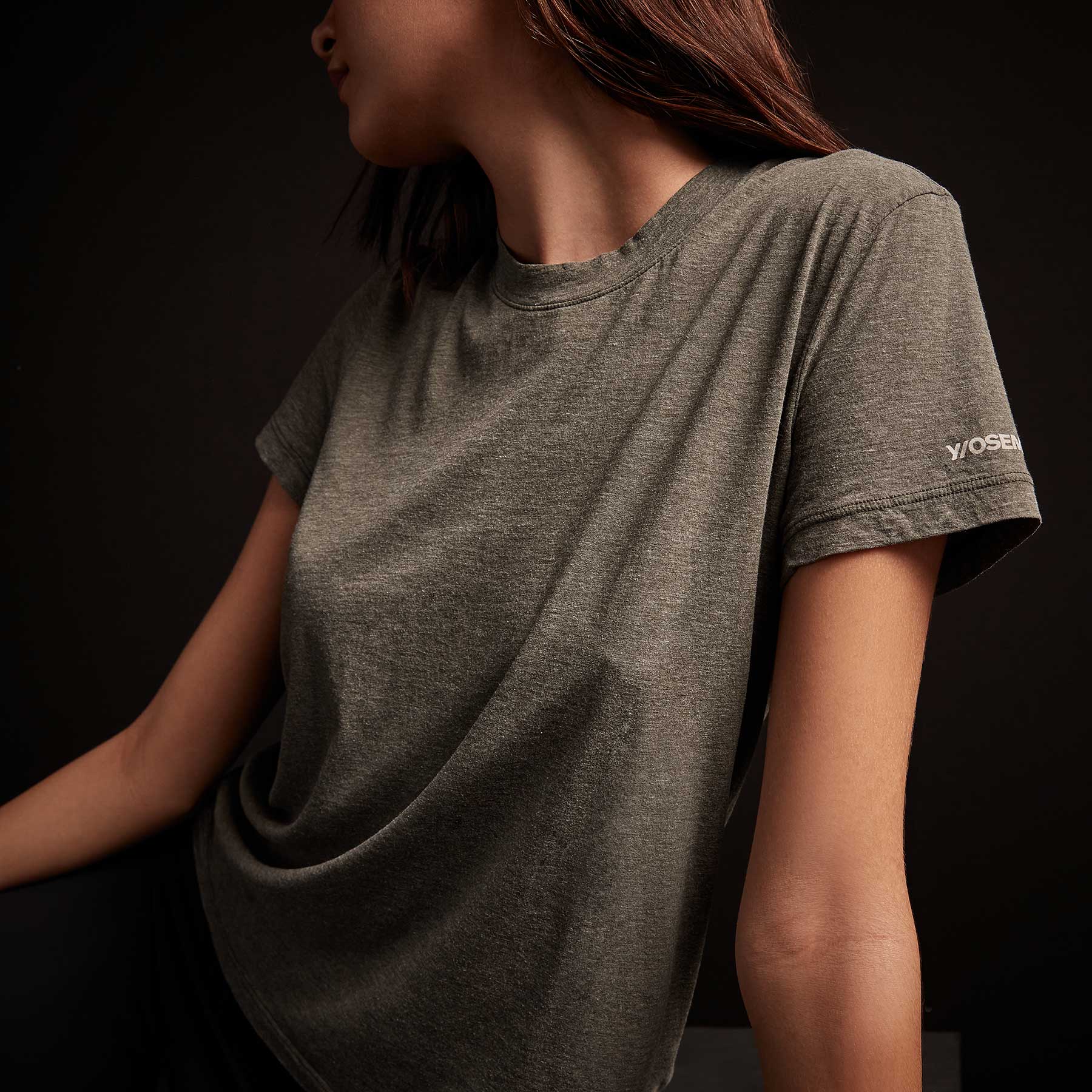 Y/OSEMITE Melange Jersey Tee - Evergreen | James Perse Los Angeles