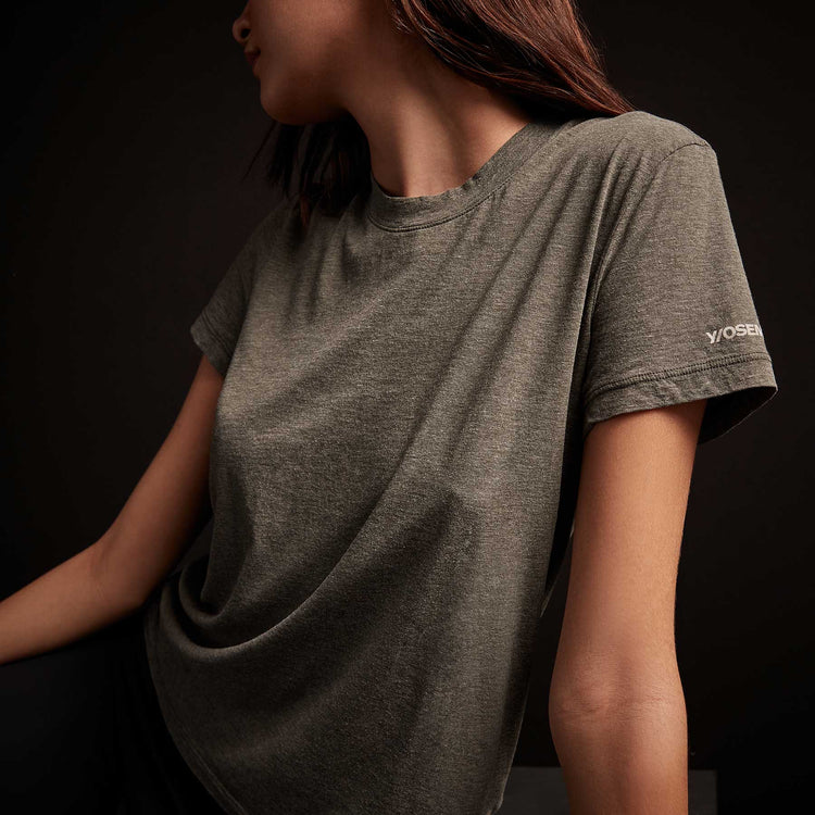 Y/OSEMITE Melange Jersey Tee - Evergreen | James Perse Los Angeles