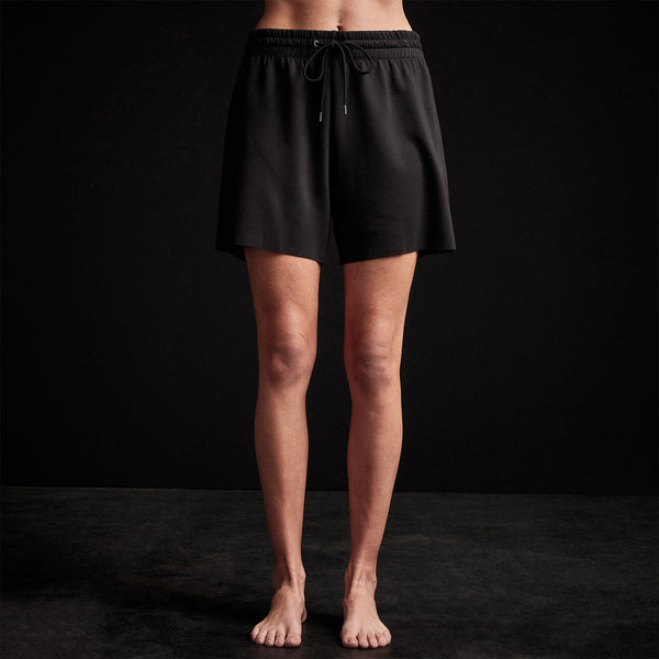 Double Knit Sweat Short in Black | James Perse Los Angeles