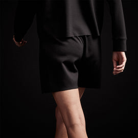 Double Knit Sweat Short in Black | James Perse Los Angeles
